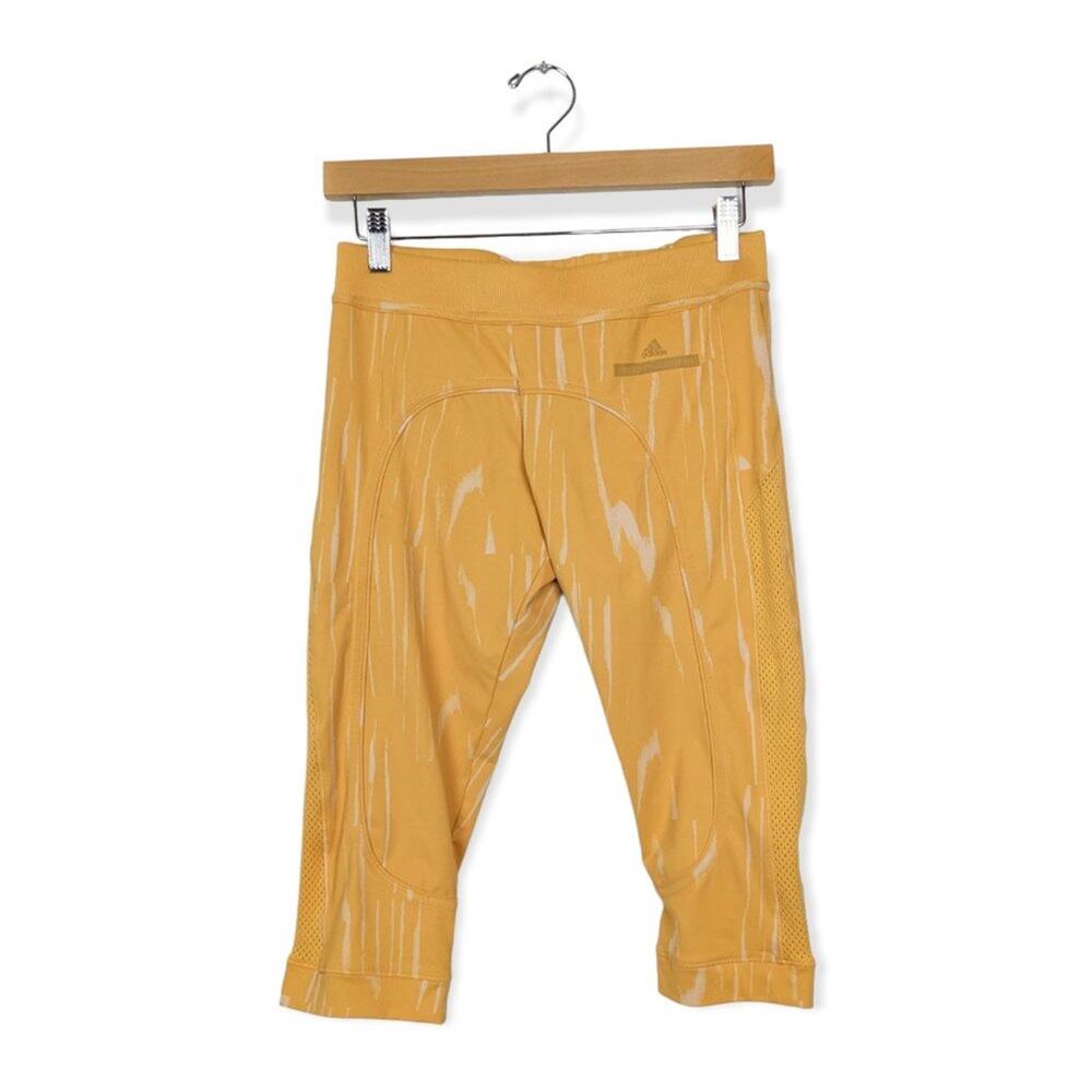 Adidas by Stella McCartney Printed Mid-Rise Cropped Leggings